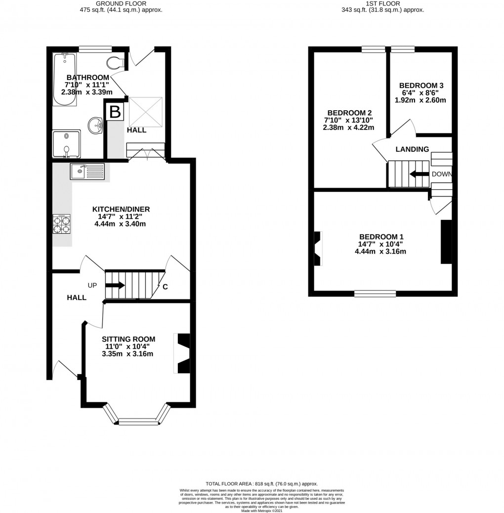 Floorplan for Church Street, Stoke St Michael, Somerset