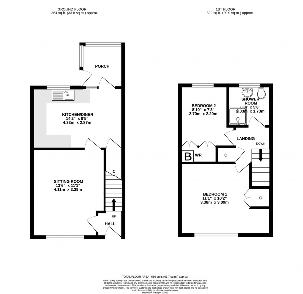 Floorplan for Antler Close, GLASTONBURY, Somerset