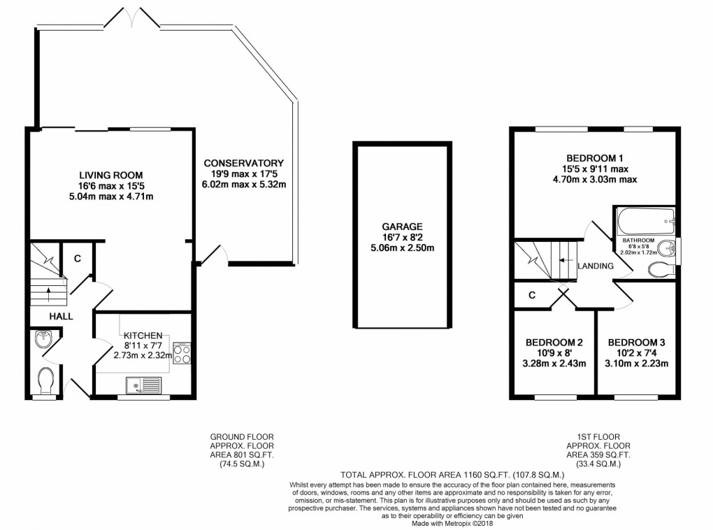 Floorplan for Moorland Road, Street, Somerset