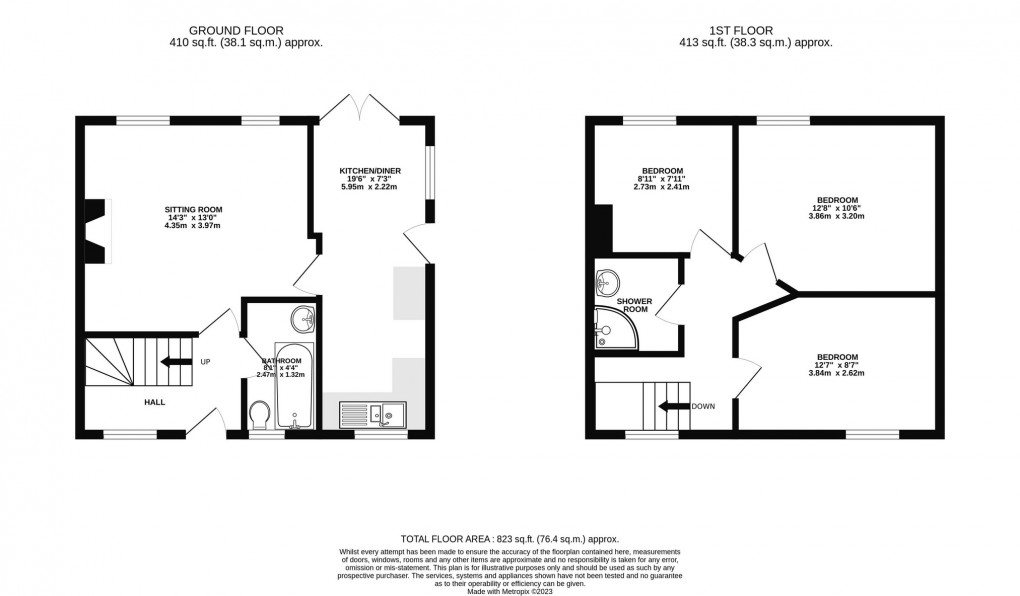 Floorplan for Ash Lane, Wells, Somerset