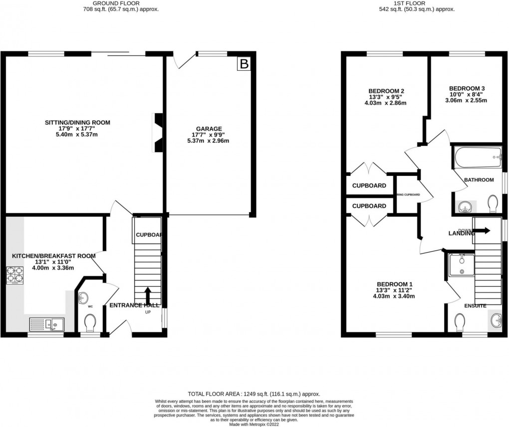 Floorplan for The Beeches, Langport