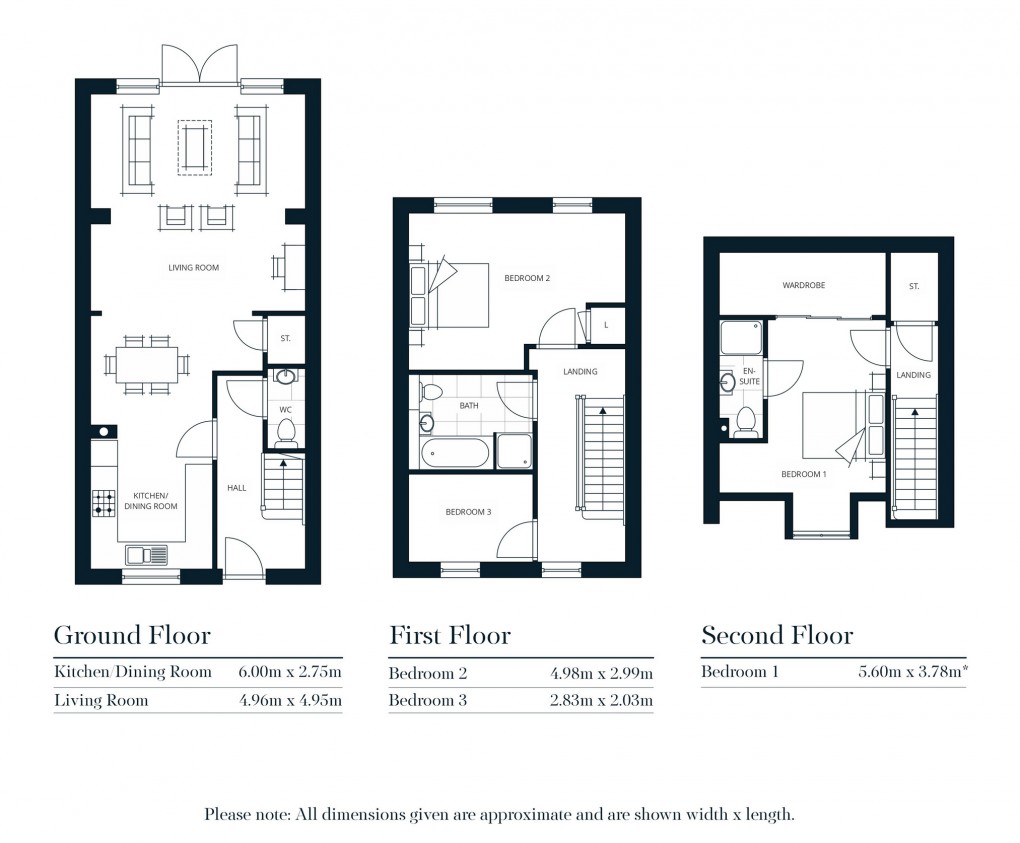 Floorplan for Mansfield Way, Glastonbury, Somerset