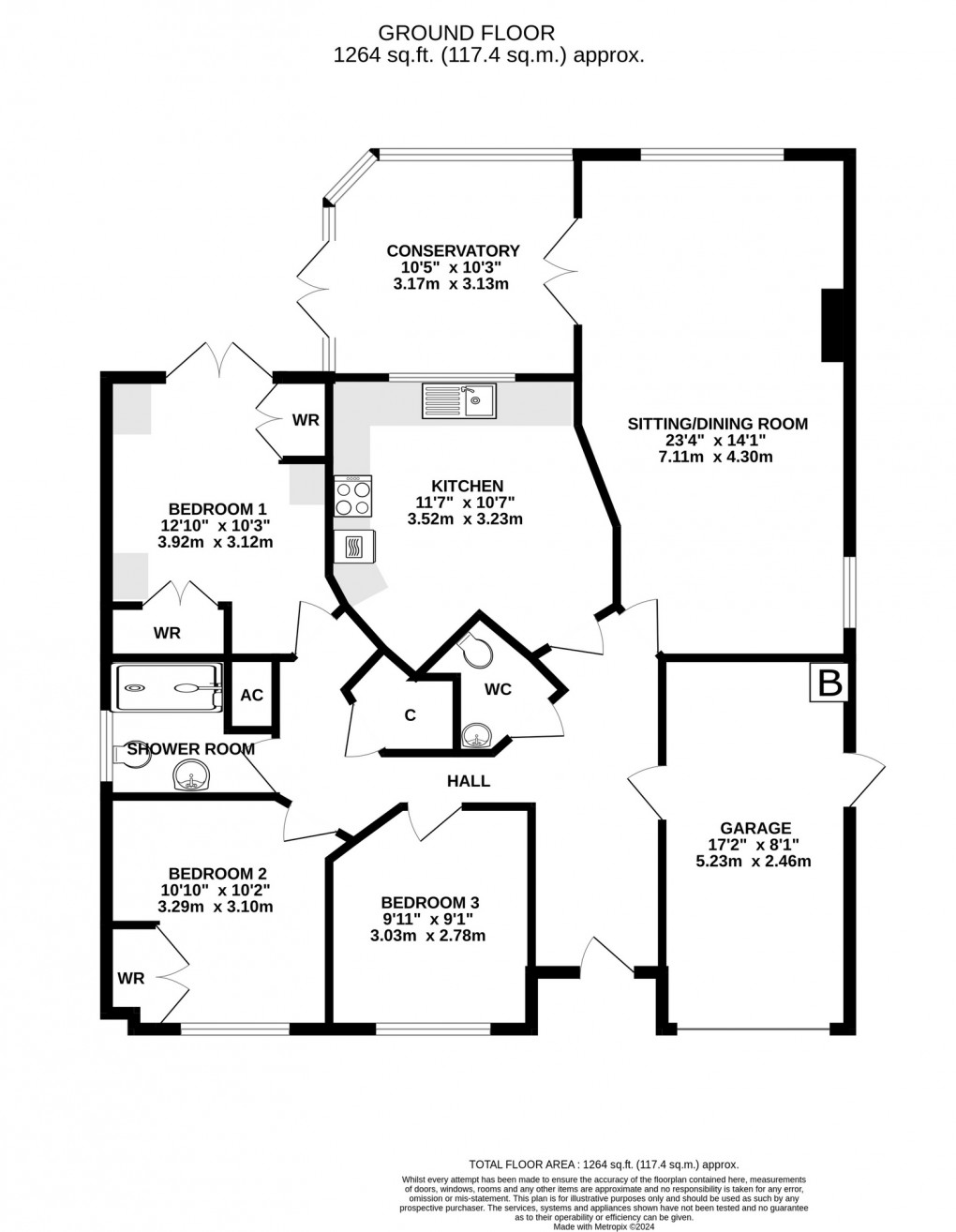 Floorplan for Stoneyhurst Drive, Curry Rivel, Langport, Somerset