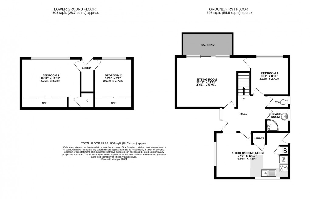 Floorplan for Hamlyn Road, Glastonbury