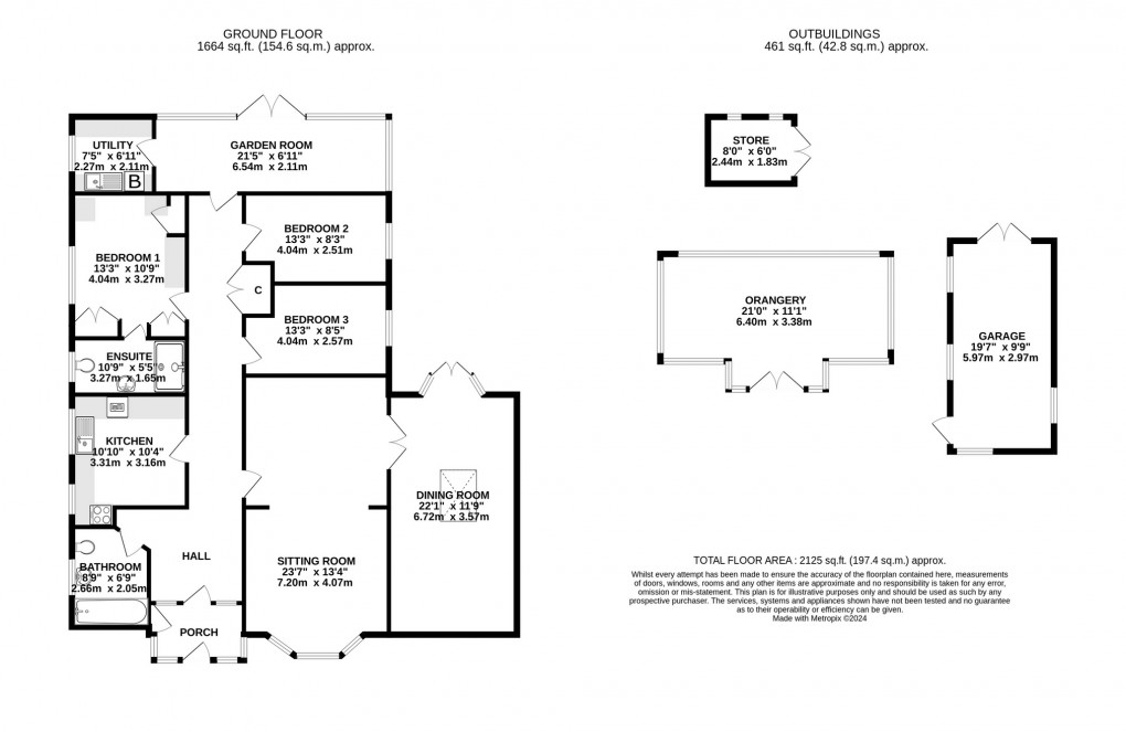 Floorplan for The Firs, Newtown, West Pennard, Glastonbury