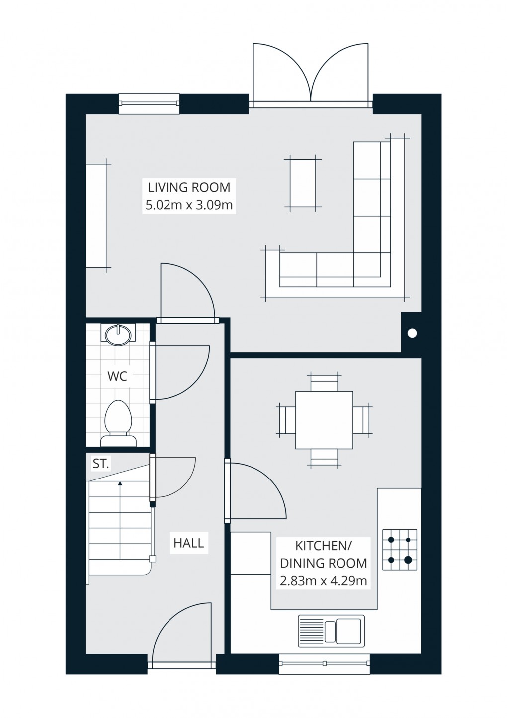 Floorplan for Mansfield Way, Baltonsborough