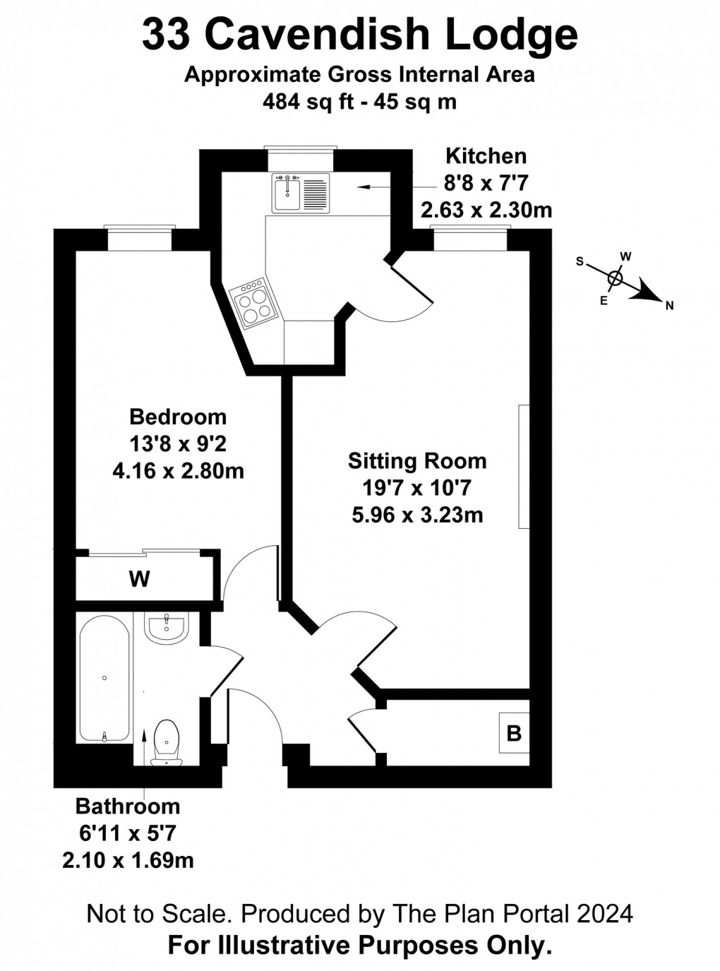 Floorplan for Cavendish Lodge, Glastonbury