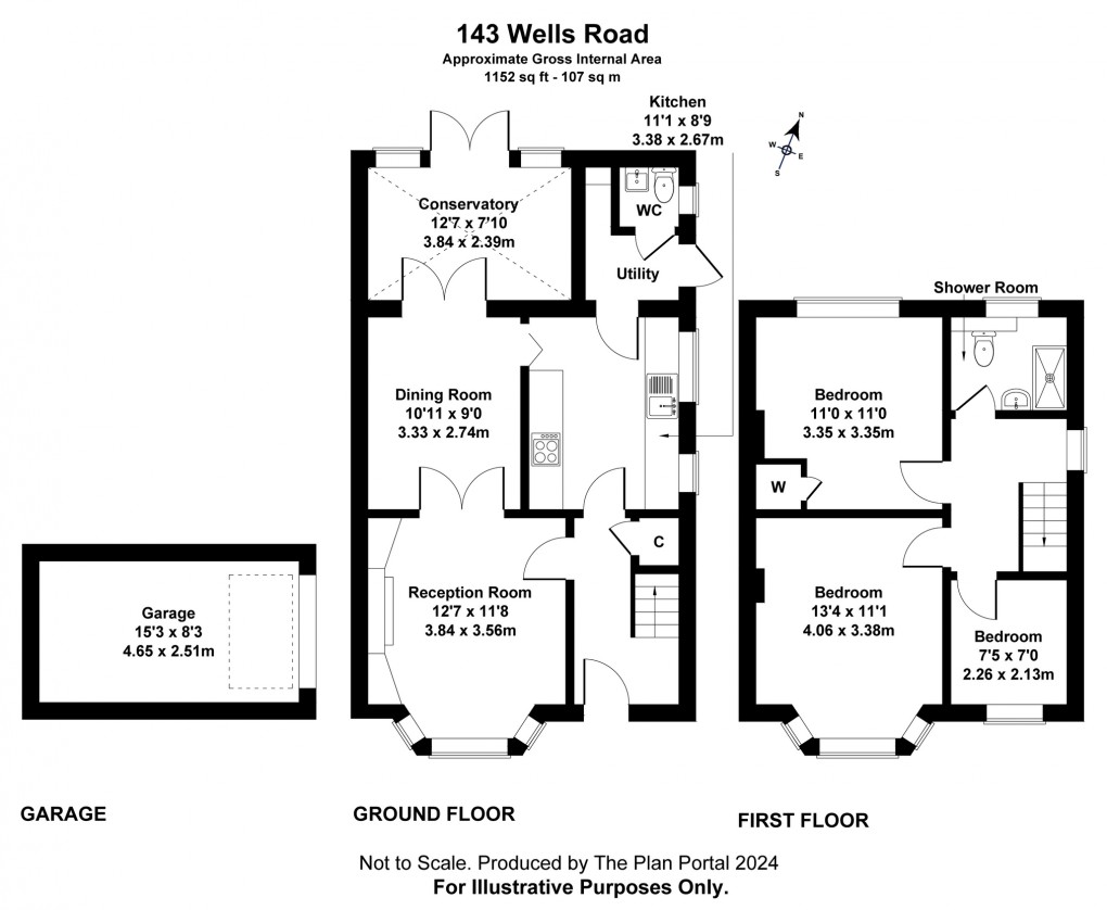 Floorplan for Wells Road, Glastonbury