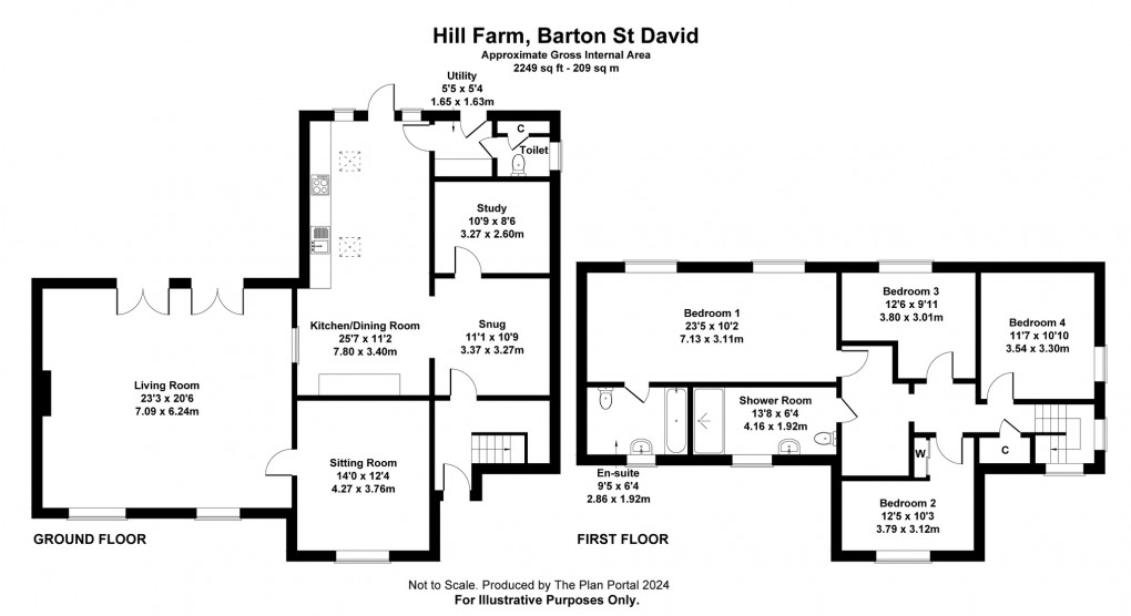 Floorplan for Jarmany Hill, Barton St. David