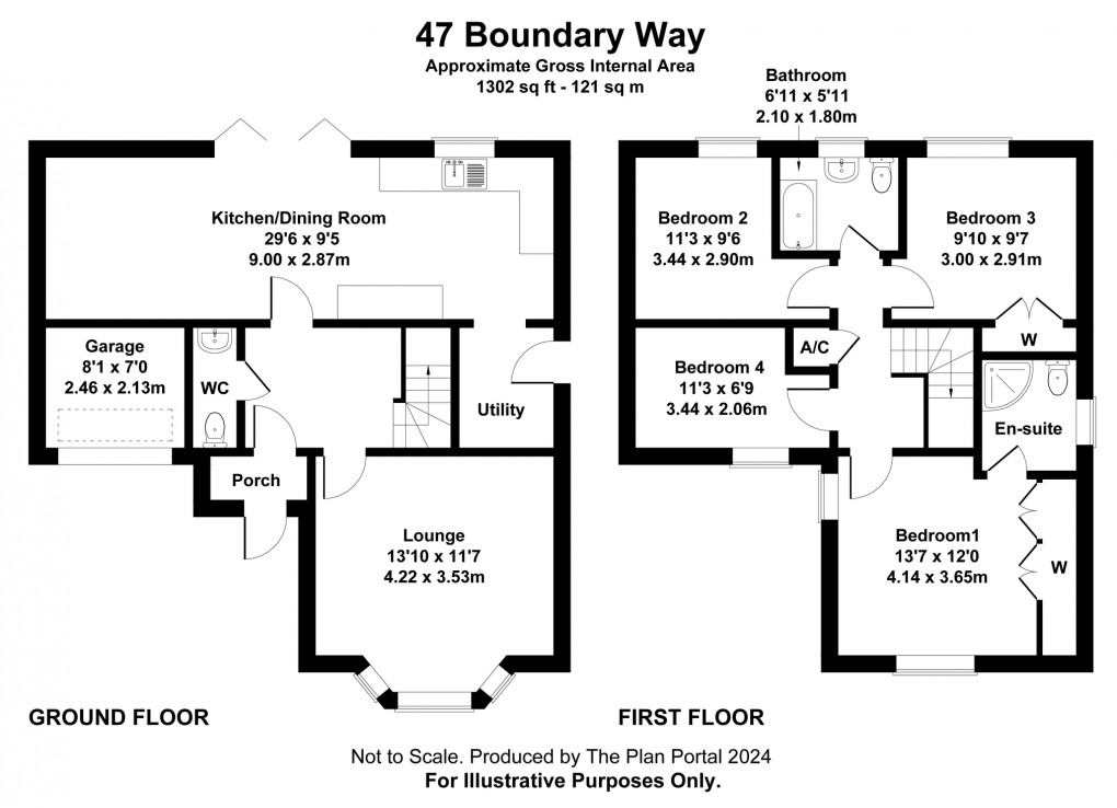 Floorplan for Boundary Way, Glastonbury