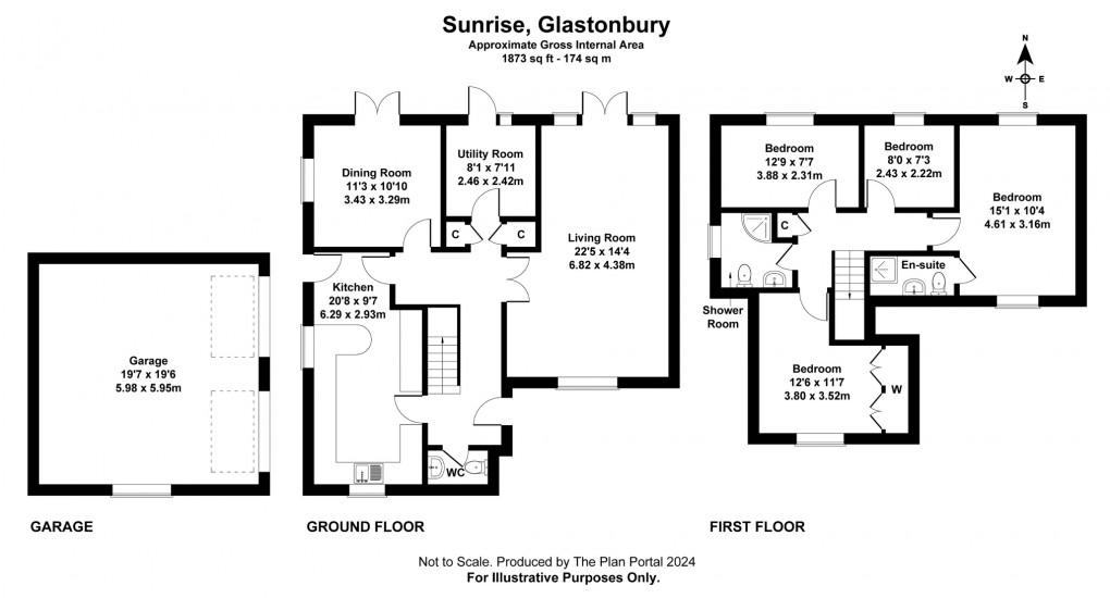 Floorplan for Butleigh Road, Glastonbury