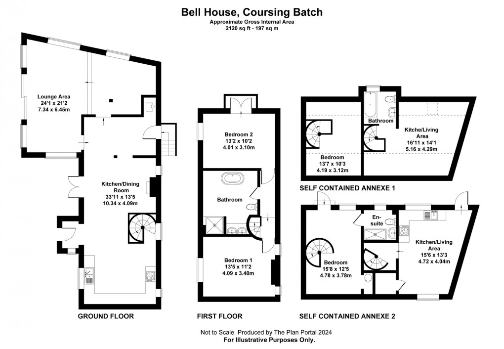 Floorplan for Bell House, Coursing Batch, Glastonbury, Somerset