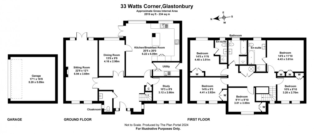 Floorplan for Watts Corner, Glastonbury, Somerset