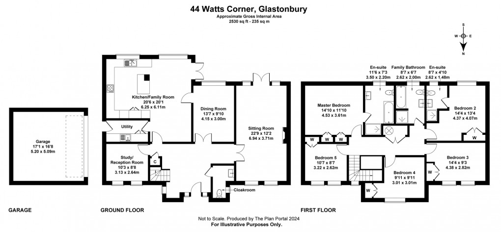 Floorplan for Watts Corner, Glastonbury, Somerset