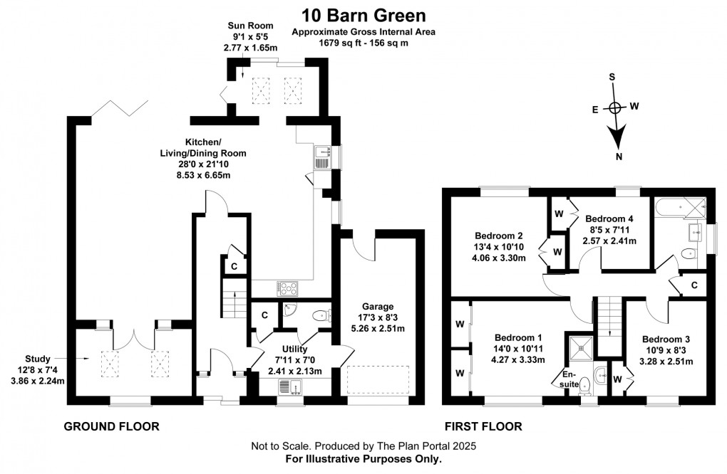 Floorplan for Barn Green, Glastonbury, Somerset