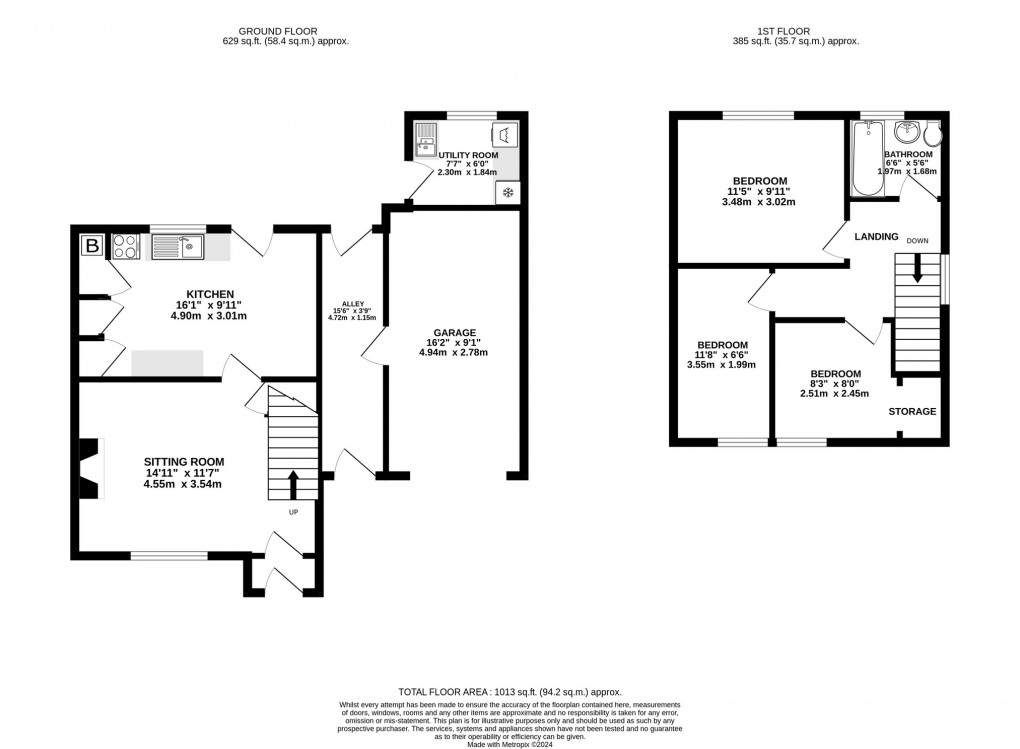 Floorplan for King Ina Road, Somerton