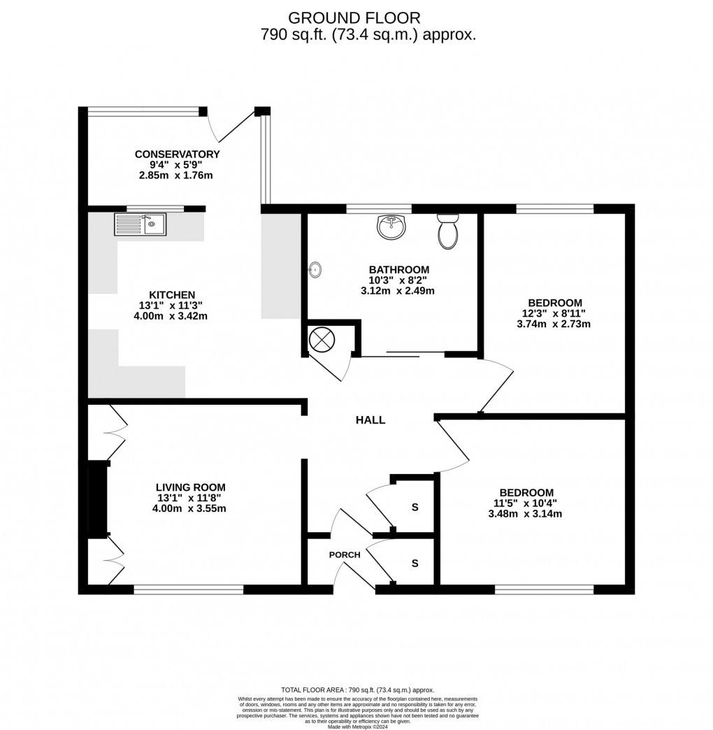 Floorplan for Withy Hays Road, Charlton Adam