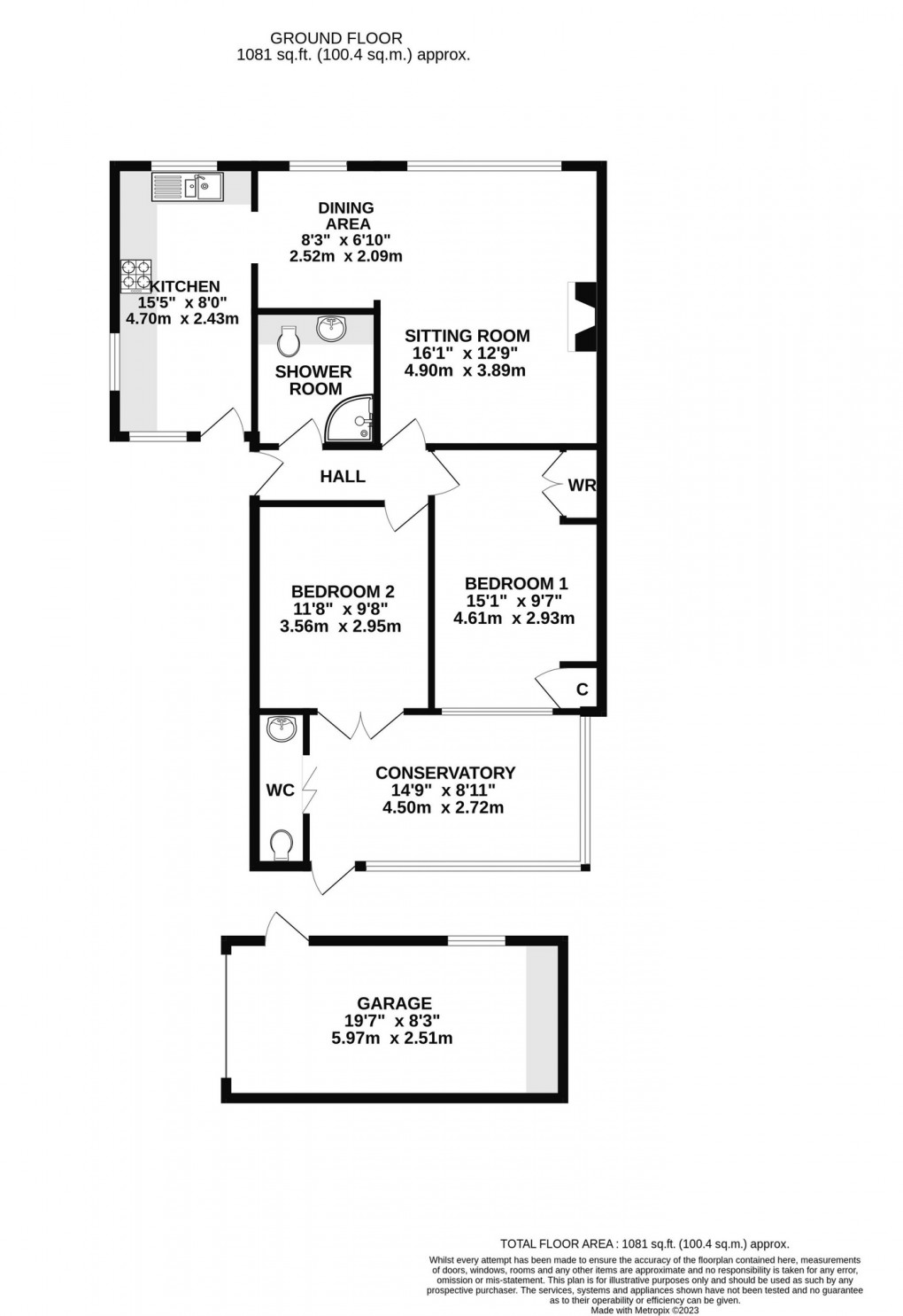 Floorplan for Coxley, Wells