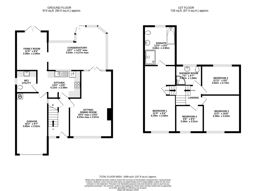 Floorplan for St. Cuthbert Avenue, Wells, Somerset