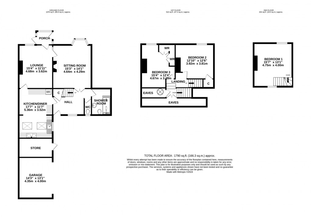 Floorplan for The Chilterns, Wookey Hole, Wells, Somerset