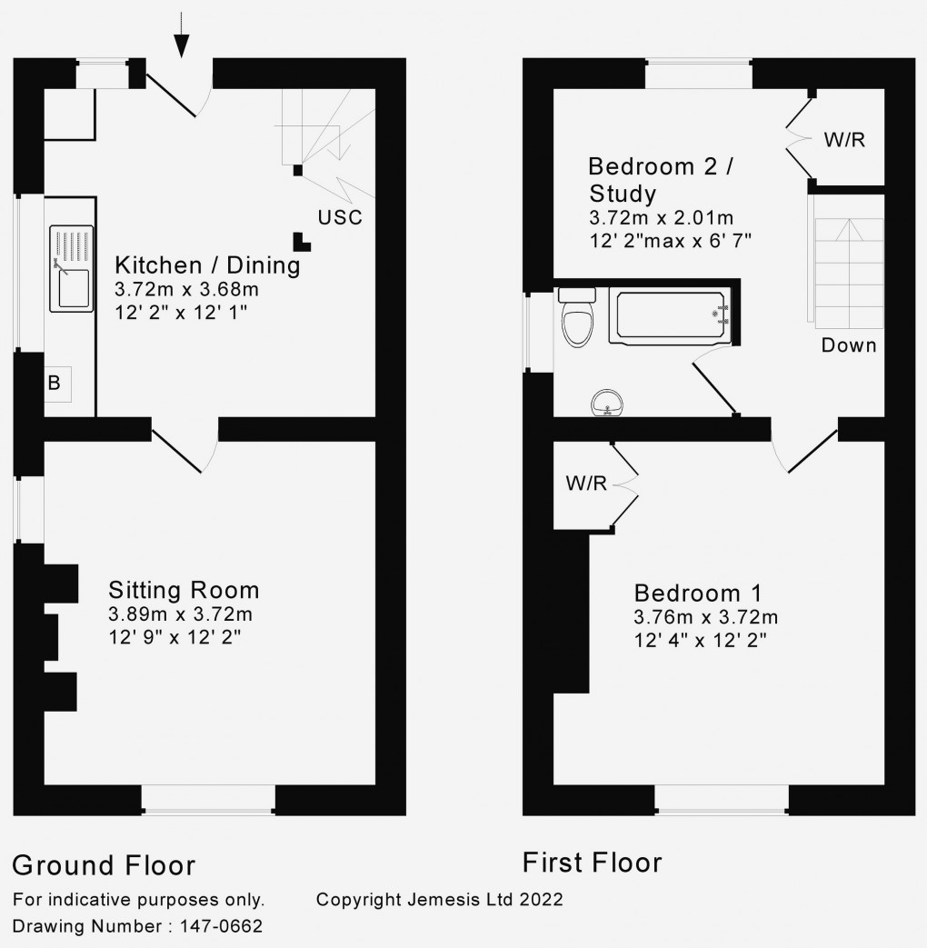 Floorplan for North Road, Wells