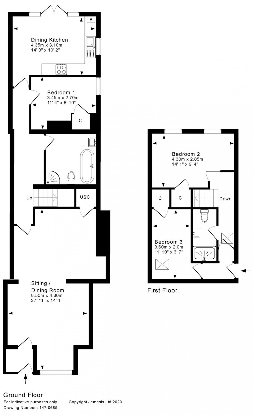 Floorplan for St. Thomas Street, Wells, Somerset