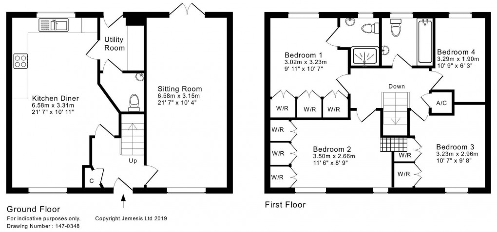 Floorplan for Catcott Road, Wells, Somerset