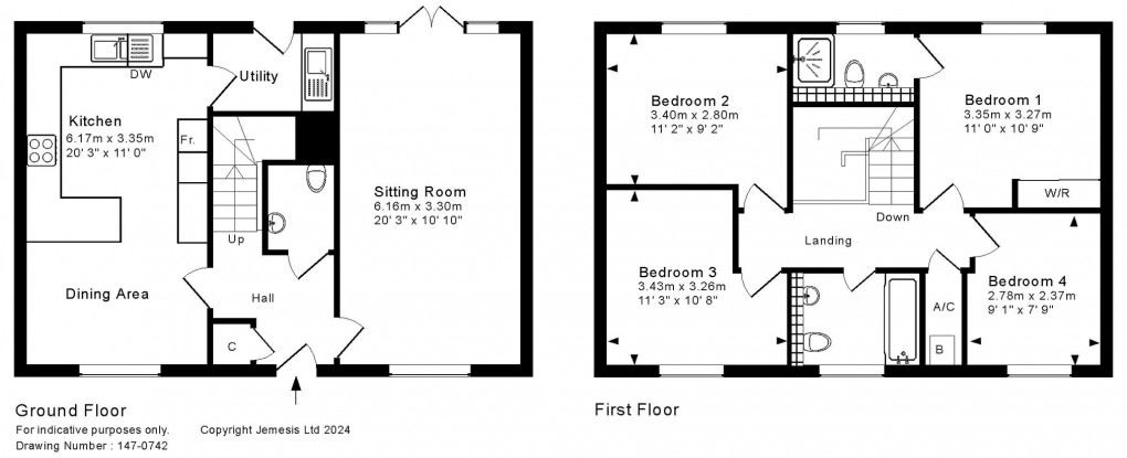 Floorplan for Godwin Close, Wells