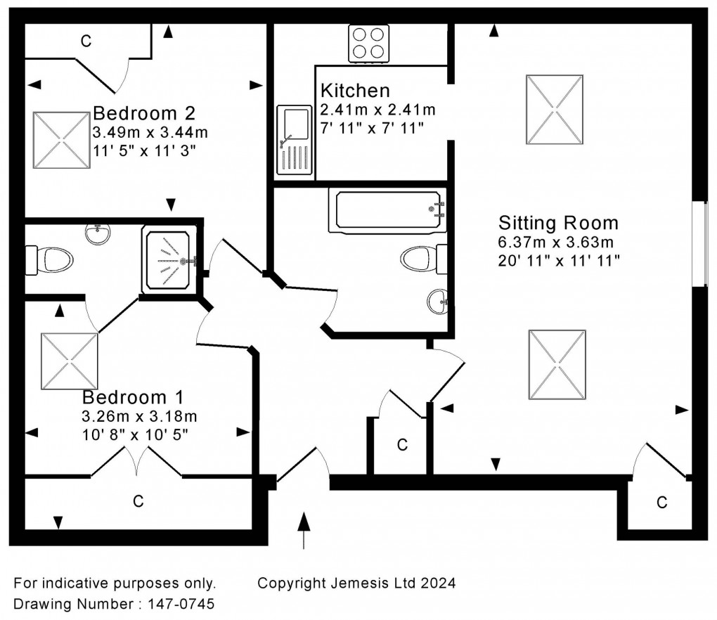 Floorplan for Bath Road, Wells