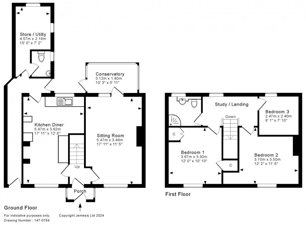 Floorplan for Wells - Set on the very edge of the city with views to front and rear