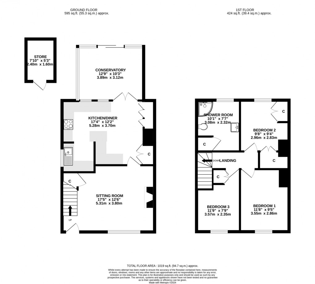 Floorplan for Hervey Road, Wells