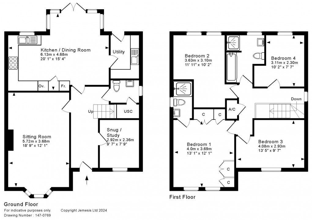 Floorplan for Doddrells Close, Wells