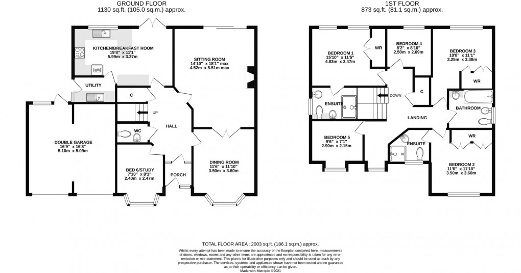 Floorplan for Stradling Close, Chilton Polden