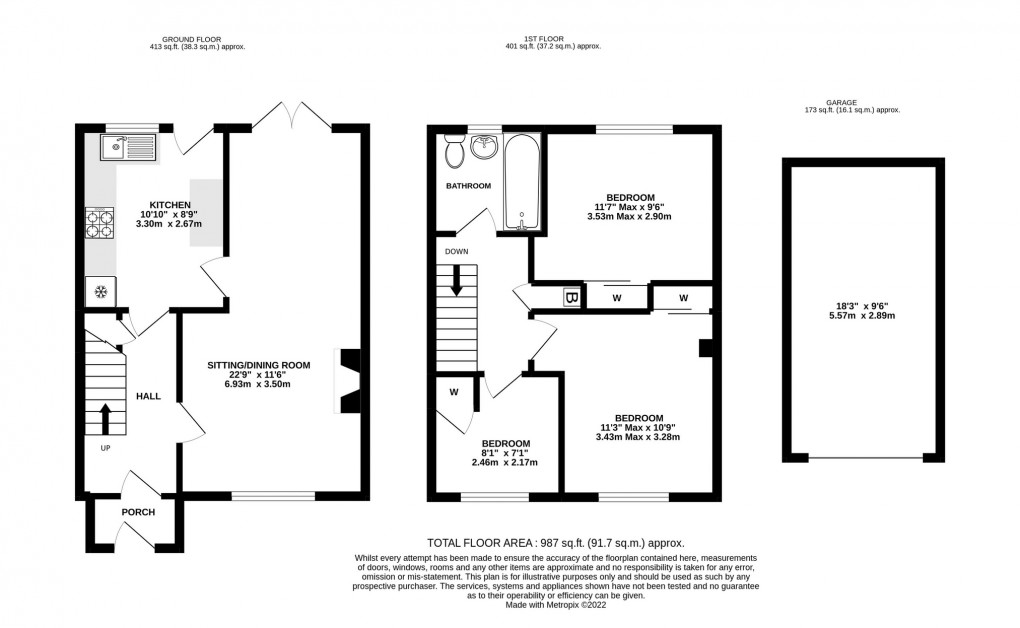 Floorplan for High Street, Ashcott