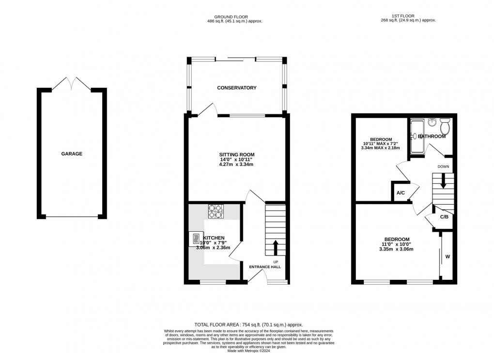 Floorplan for Teign Court, Walton