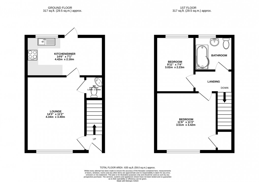 Floorplan for Highcroft, Woolavington, Somerset