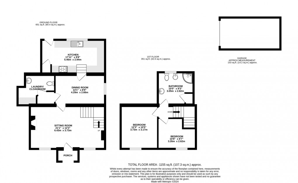 Floorplan for Townsend Lane, Chilton Polden