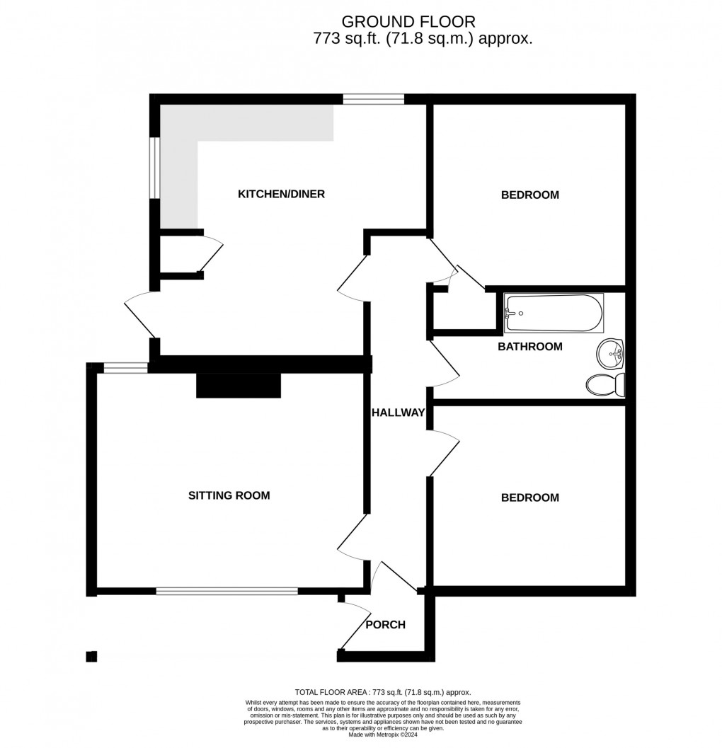 Floorplan for Barton Rise, Chilton Polden