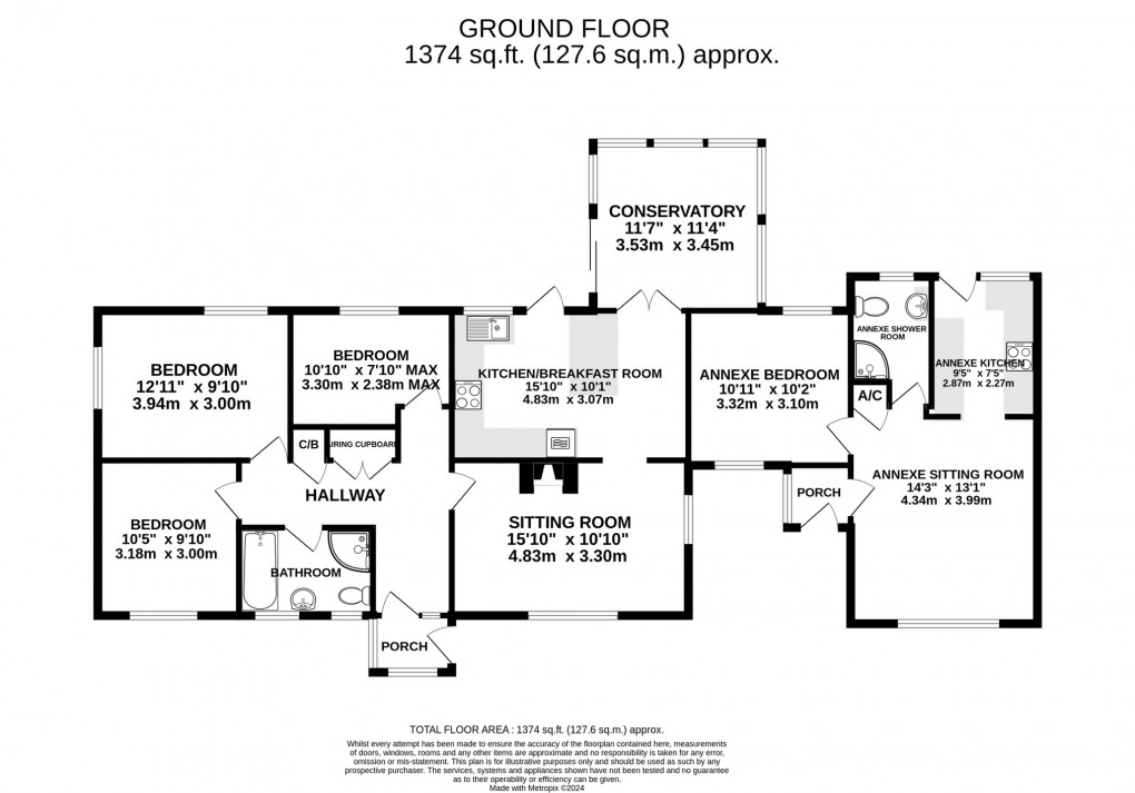 Floorplan for Willmotts Close, Chilton Polden