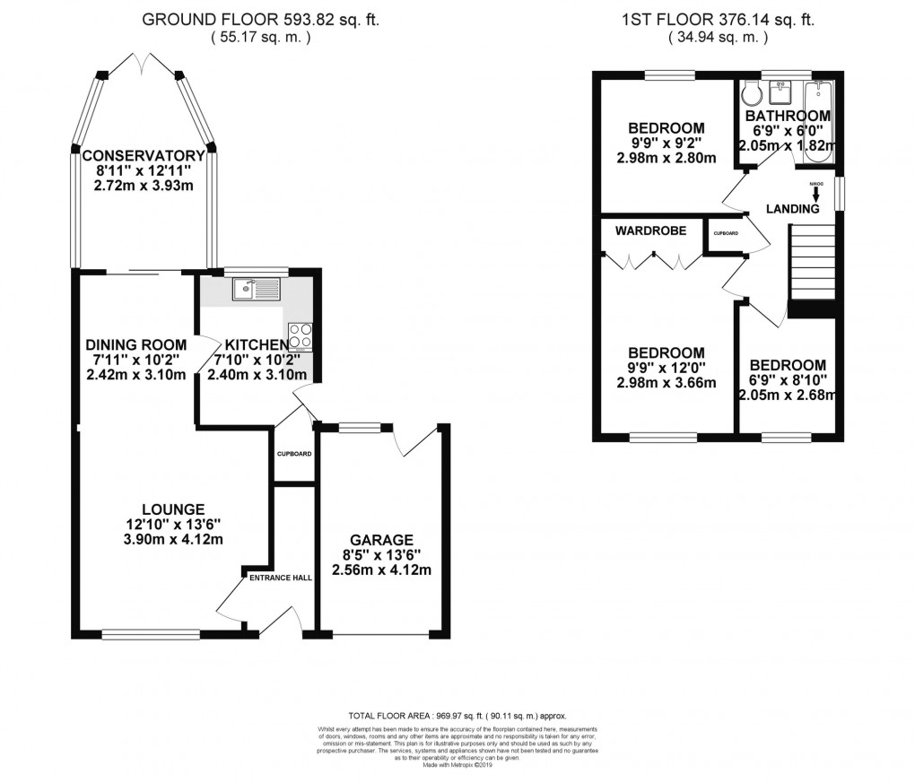 Floorplan for Brookfield Way, Street, Somerset