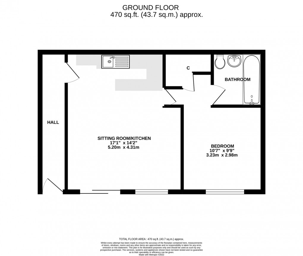 Floorplan for Salt Box Pillmoor Lane, Coxley, Wells, Somerset