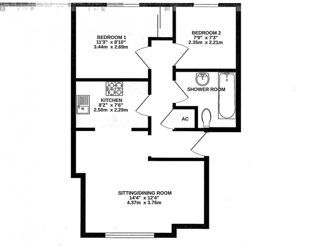 Floorplan for Oriel Drive, Glastonbury, Somerset