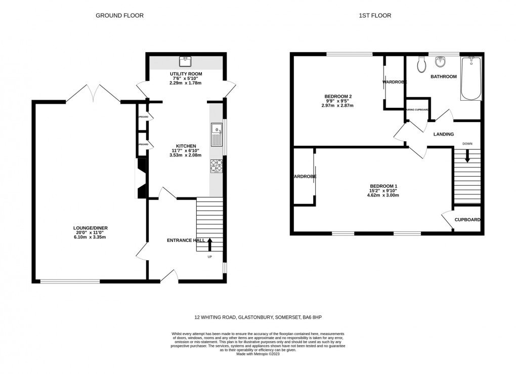 Floorplan for Whiting Road, Glastonbury, Somerset