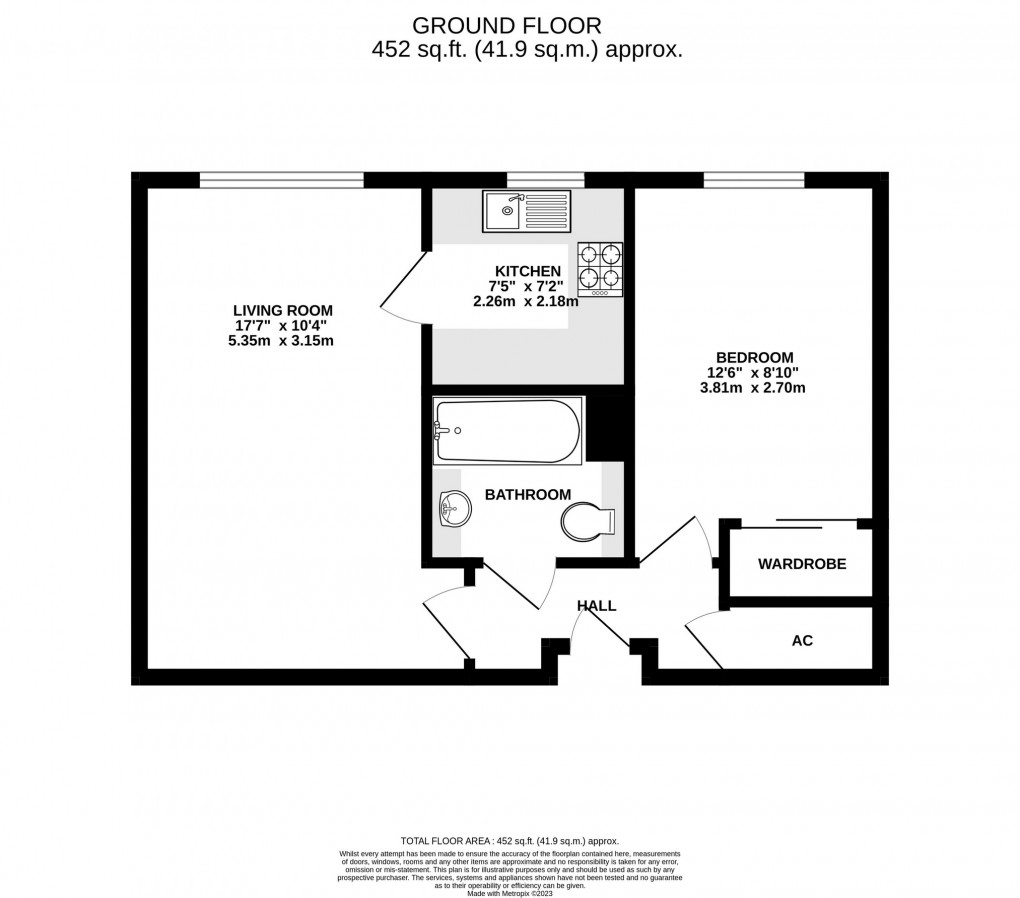 Floorplan for Cavendish Lodge, Magdalene Street, Glastonbury, Somerset