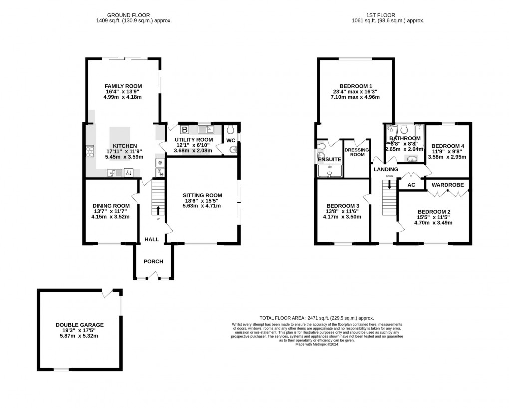 Floorplan for Kewanee, Martin Street, Baltonsborough, Somerset