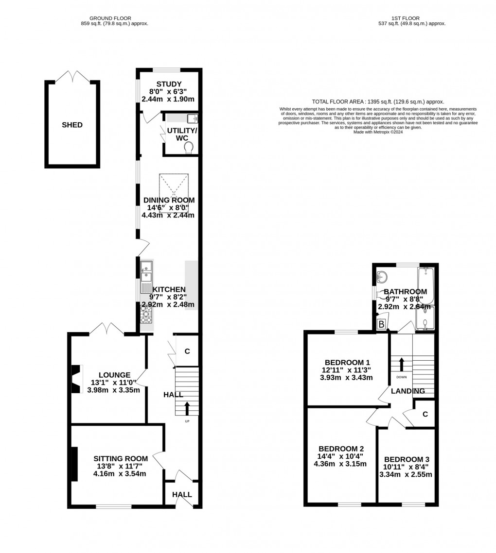 Floorplan for Manor House Road, Glastonbury