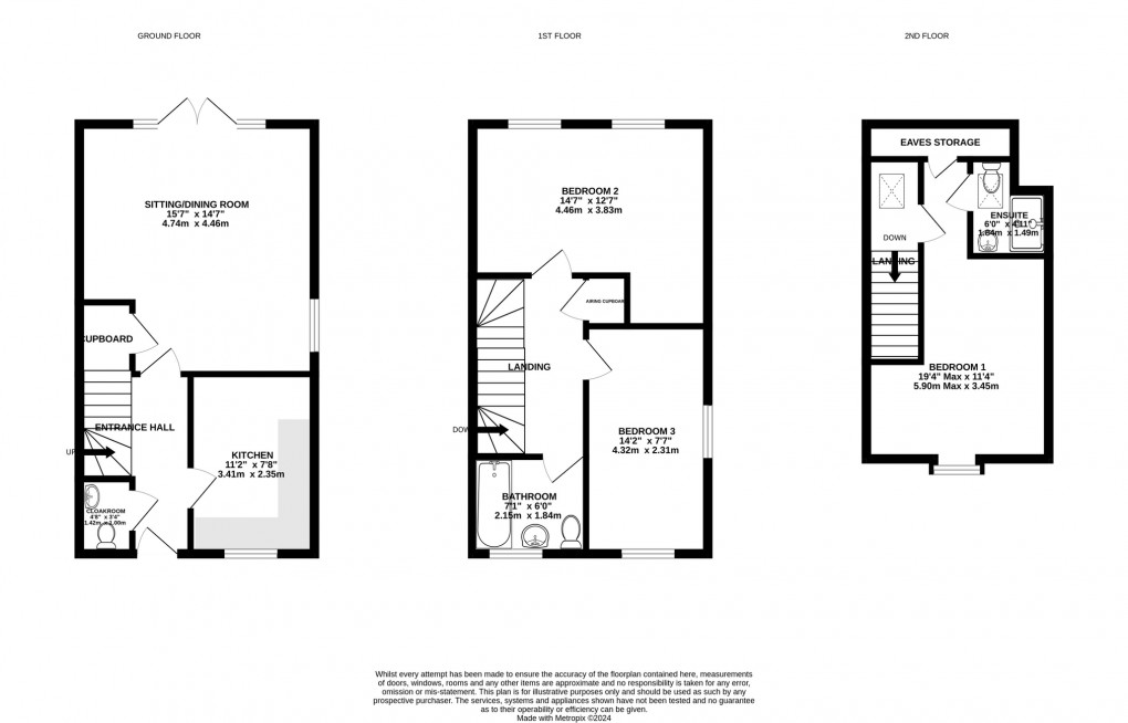 Floorplan for Sharpham Road, Glastonbury