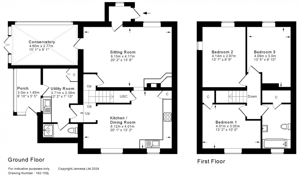 Floorplan for Main Street, Barton St David