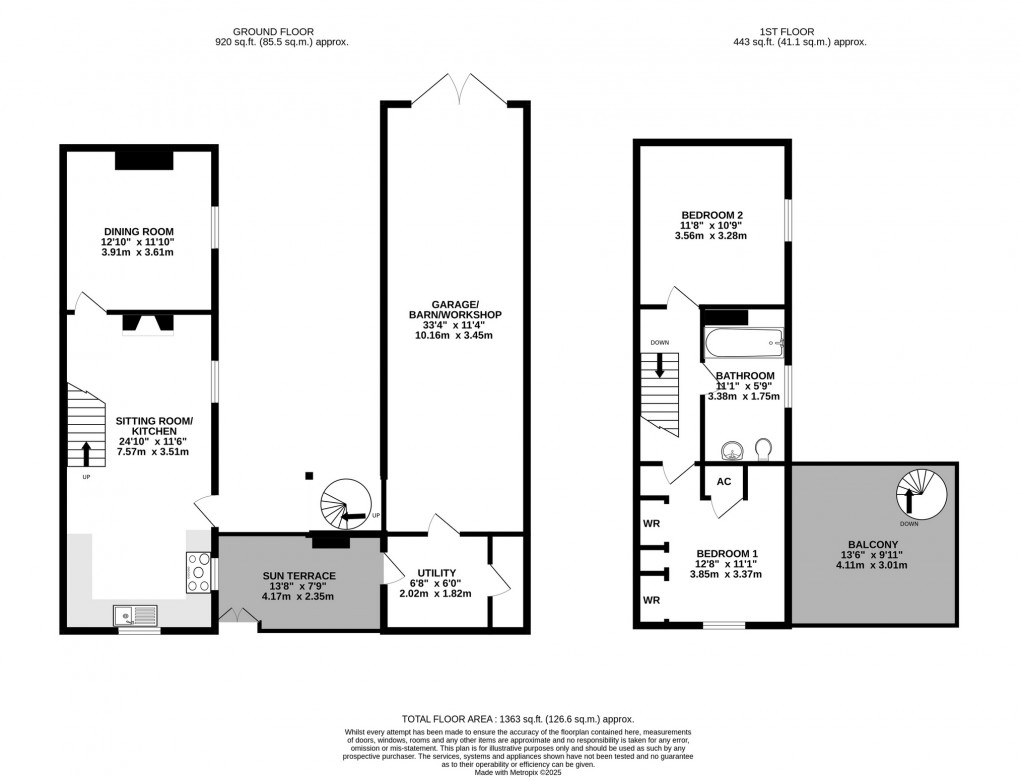 Floorplan for Oxenpill, Meare