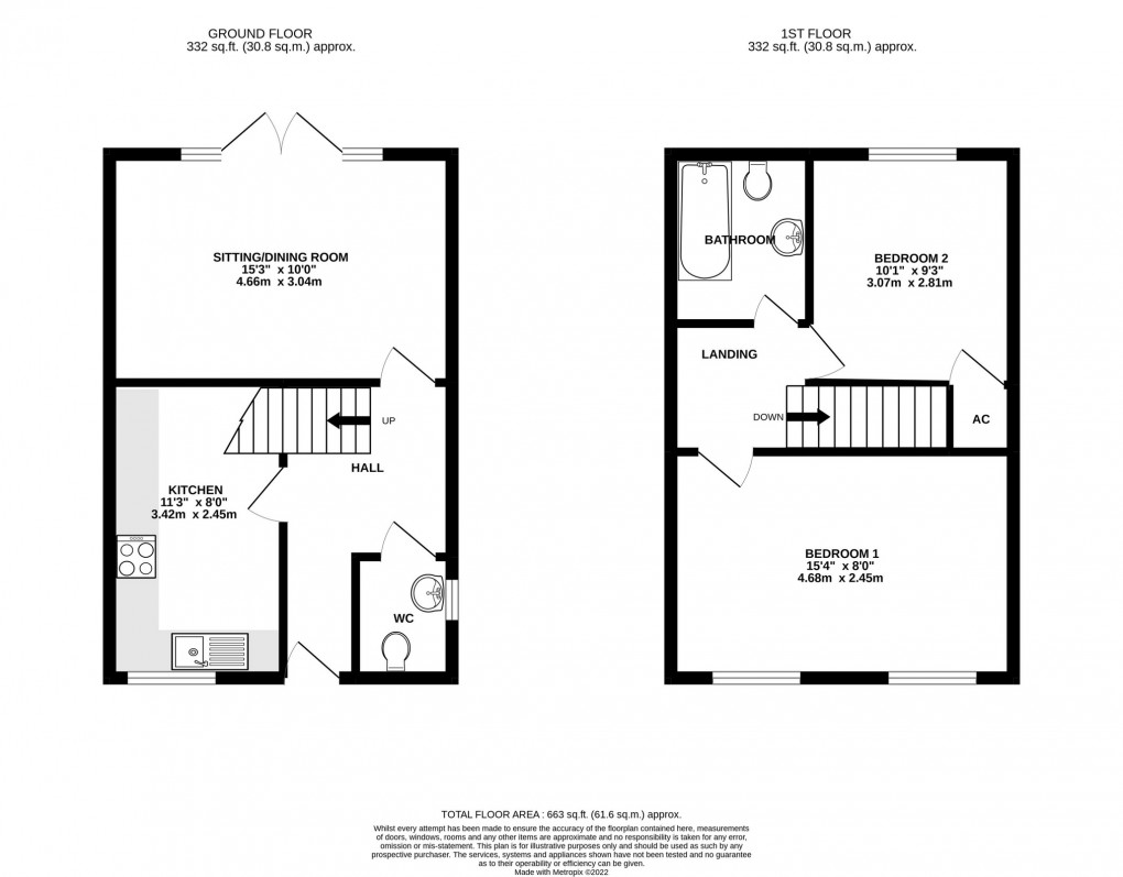 Floorplan for Mayfield Close, Glastonbury, Somerset